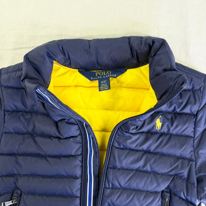 【美品】POLO RALPH LAUREN ダウンジャケット ネイビー 3Tサイズ【クリーニング発送】