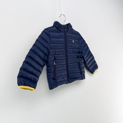 【美品】POLO RALPH LAUREN ダウンジャケット ネイビー 3Tサイズ【クリーニング発送】