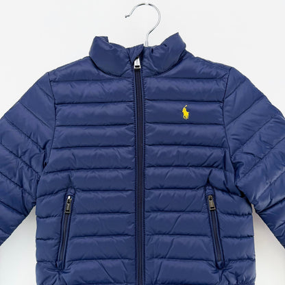 【美品】POLO RALPH LAUREN ダウンジャケット ネイビー 3Tサイズ【クリーニング発送】