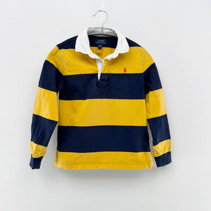 【美品】POLO RALPH LAUREN 長袖ポロシャツ イエロー 7サイズ【クリーニング発送】
