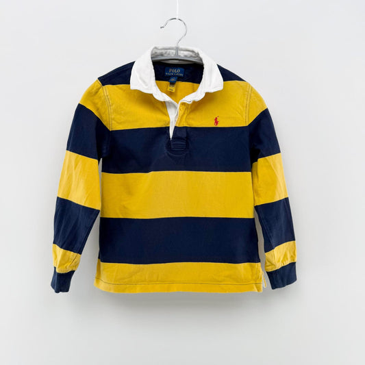 【美品】POLO RALPH LAUREN 長袖ポロシャツ イエロー 7サイズ【クリーニング発送】