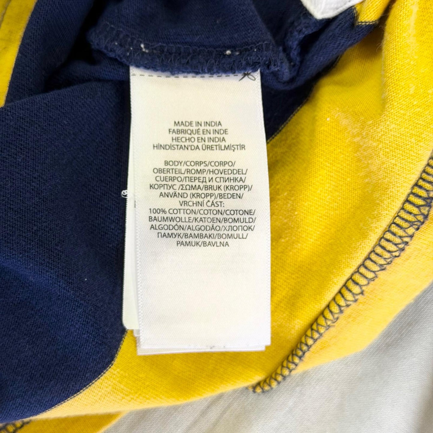 【美品】POLO RALPH LAUREN 長袖ポロシャツ イエロー 7サイズ【クリーニング発送】