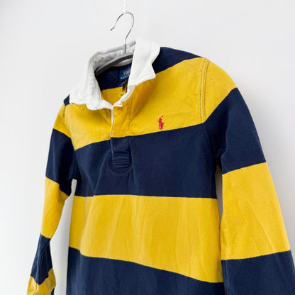 【美品】POLO RALPH LAUREN 長袖ポロシャツ イエロー 7サイズ【クリーニング発送】