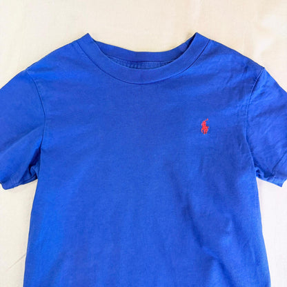 【美品】POLO RALPH LAUREN 半袖Tシャツ キッズ ブルー 3Tサイズ【クリーニング発送】