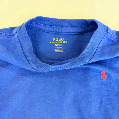 【美品】POLO RALPH LAUREN 半袖Tシャツ キッズ ブルー 3Tサイズ【クリーニング発送】