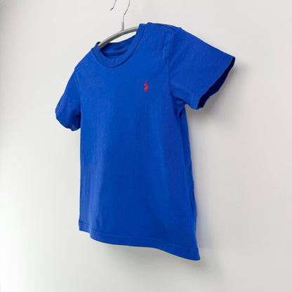 【美品】POLO RALPH LAUREN 半袖Tシャツ キッズ ブルー 3Tサイズ【クリーニング発送】