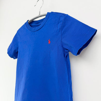 【美品】POLO RALPH LAUREN 半袖Tシャツ キッズ ブルー 3Tサイズ【クリーニング発送】