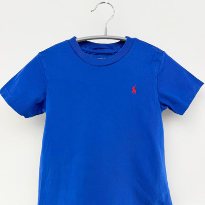 【美品】POLO RALPH LAUREN 半袖Tシャツ キッズ ブルー 3Tサイズ【クリーニング発送】