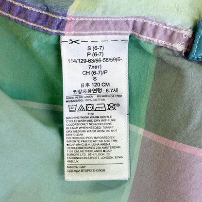 【美品】GAP KIDS 長袖シャツ チェック S（6-7）サイズ【クリーニング発送】