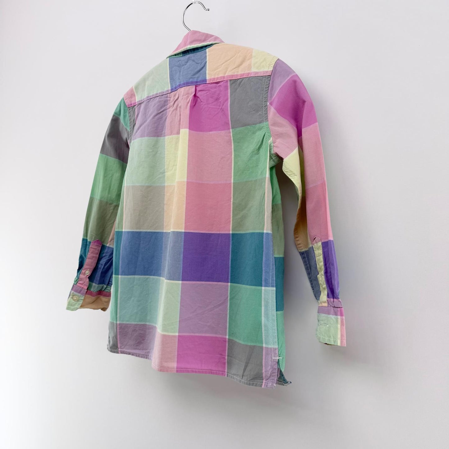 【美品】GAP KIDS 長袖シャツ チェック S（6-7）サイズ【クリーニング発送】