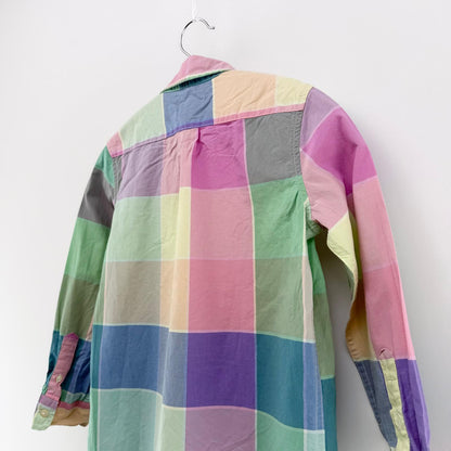 【美品】GAP KIDS 長袖シャツ チェック S（6-7）サイズ【クリーニング発送】