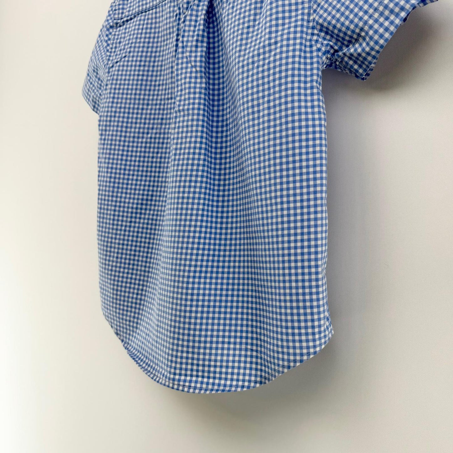 【美品】POLO RALPH LAUREN 半袖シャツ キッズ ブルーチェック 6サイズ【クリーニング発送】
