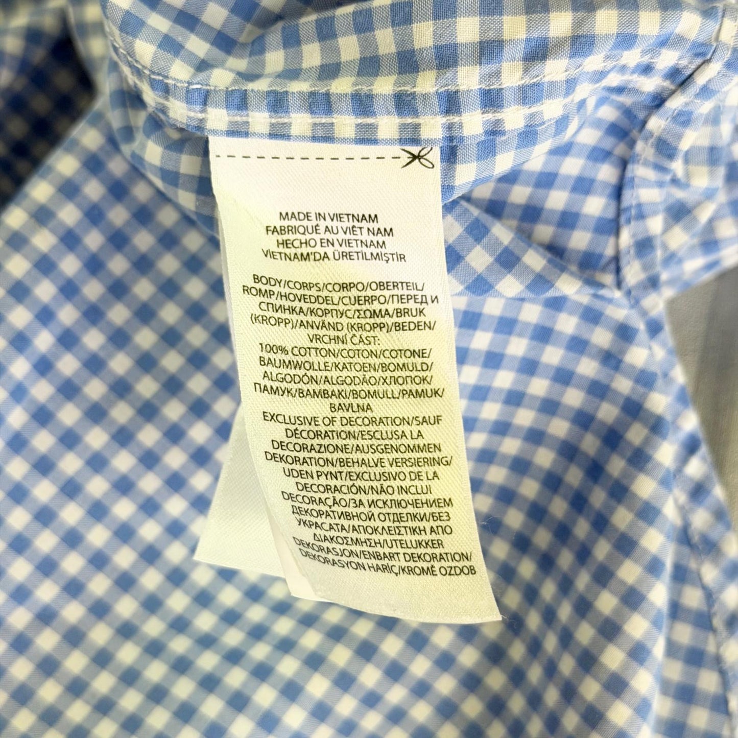 【美品】POLO RALPH LAUREN 半袖シャツ キッズ ブルーチェック 6サイズ【クリーニング発送】