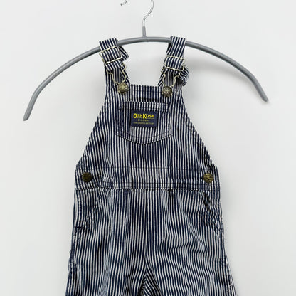 【美品】OshKosh デニムオーバーオール ネイビー 18サイズ【クリーニング発送】
