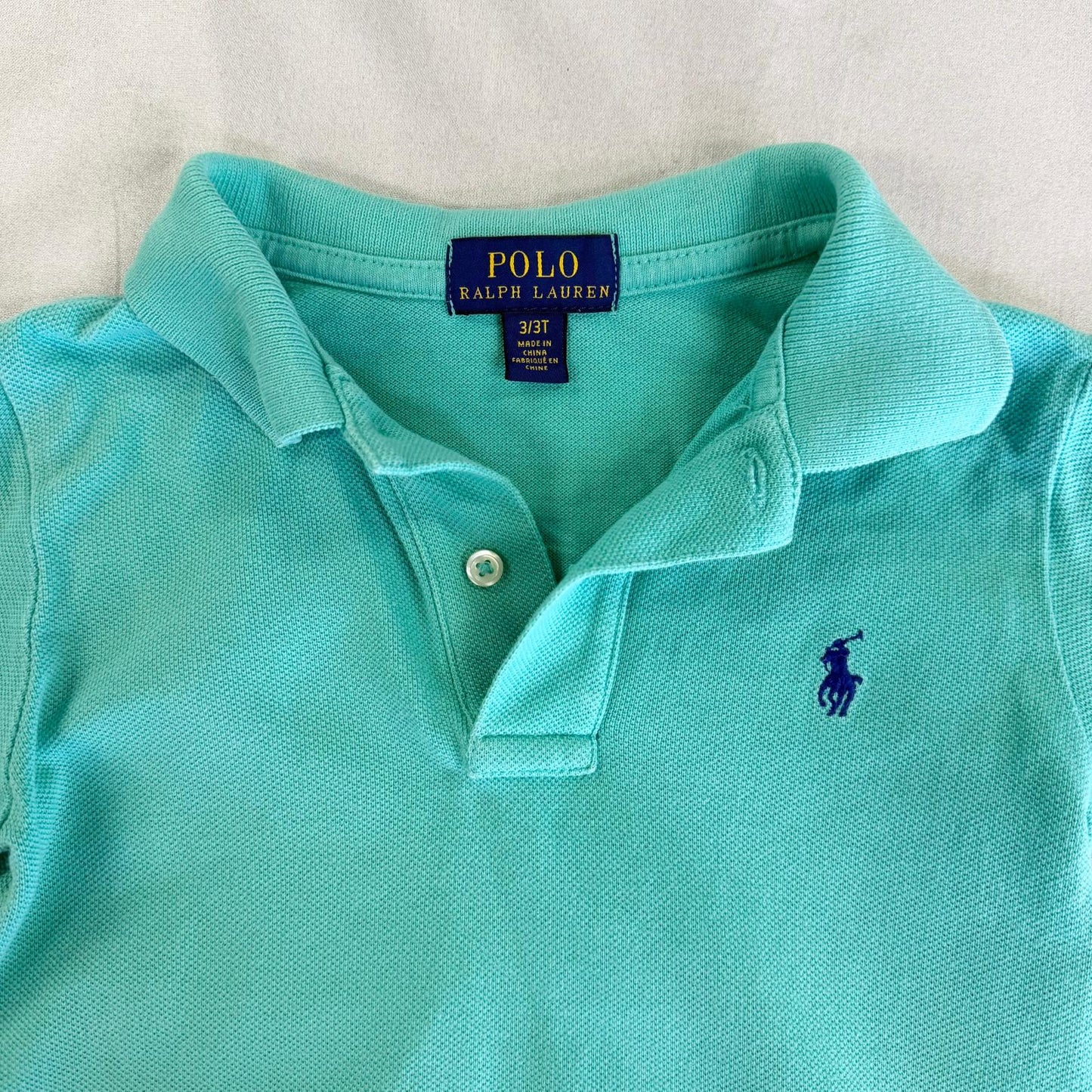 【美品】POLO RALPH LAUREN 半袖ポロシャツ グリーン 3サイズ【クリーニング発送】