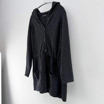 【美品】IENA ニットカーディガン グレイ Fサイズ【クリーニング発送】