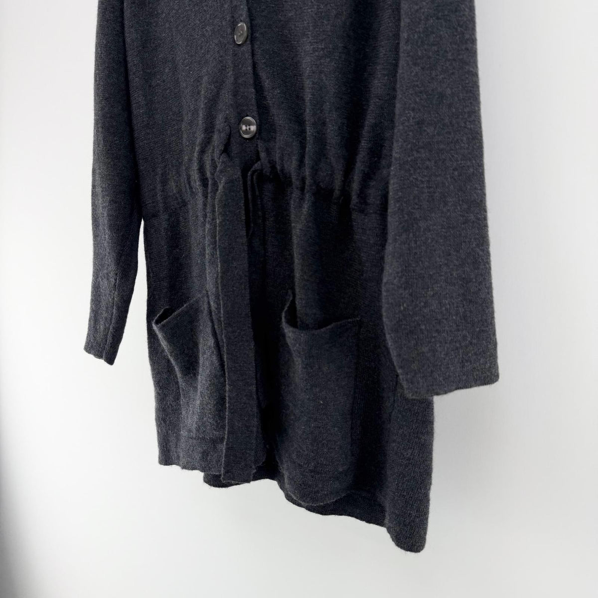 【美品】IENA ニットカーディガン グレイ Fサイズ【クリーニング発送】