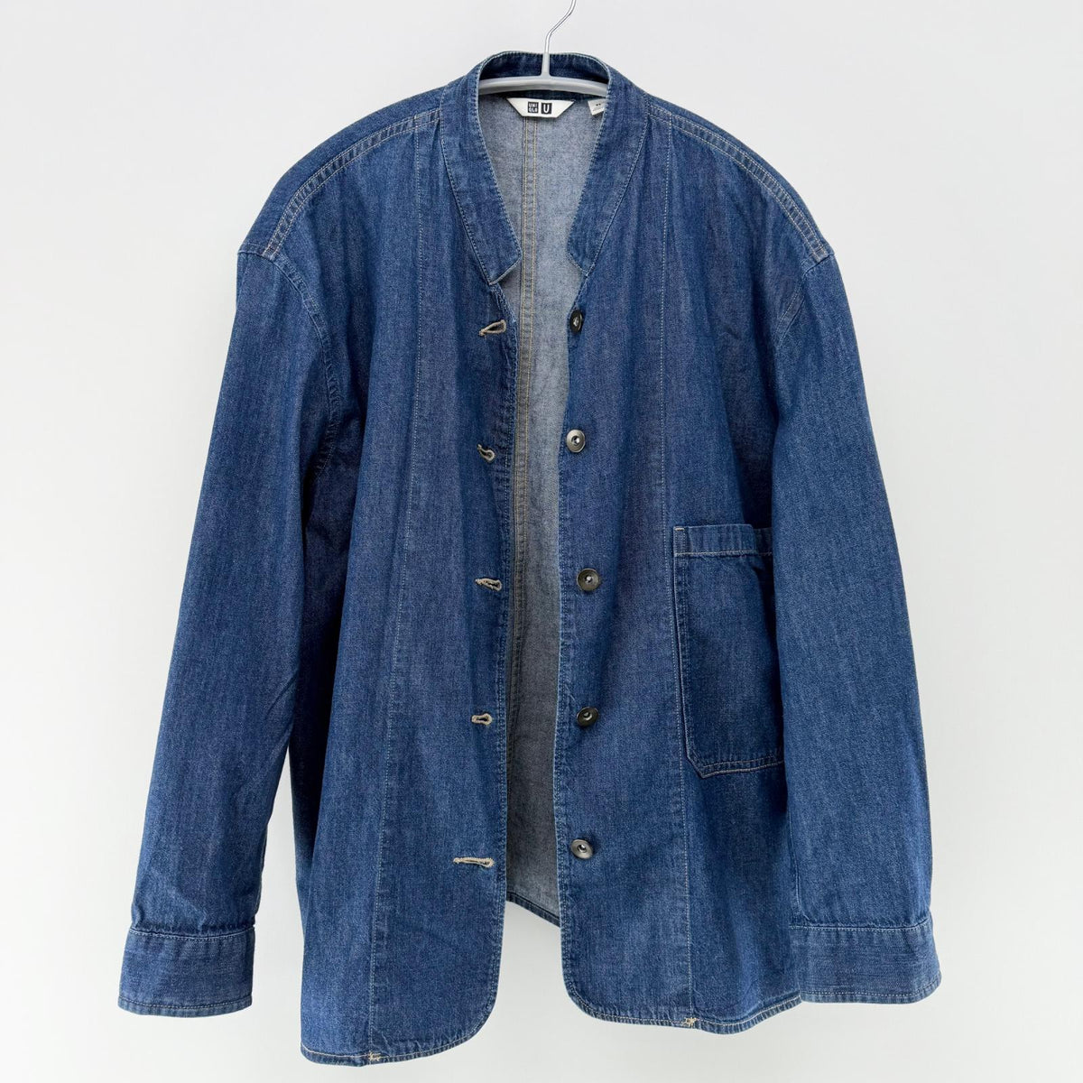 【美品】ユニクロ デニムカバーオール ネイビー XSサイズ【クリーニング発送】