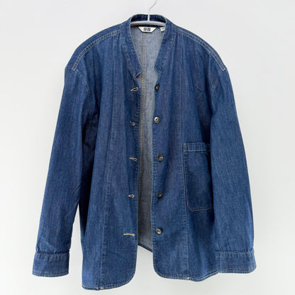 【美品】ユニクロ デニムカバーオール ネイビー XSサイズ【クリーニング発送】