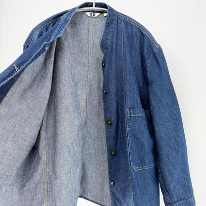 【美品】ユニクロ デニムカバーオール ネイビー XSサイズ【クリーニング発送】