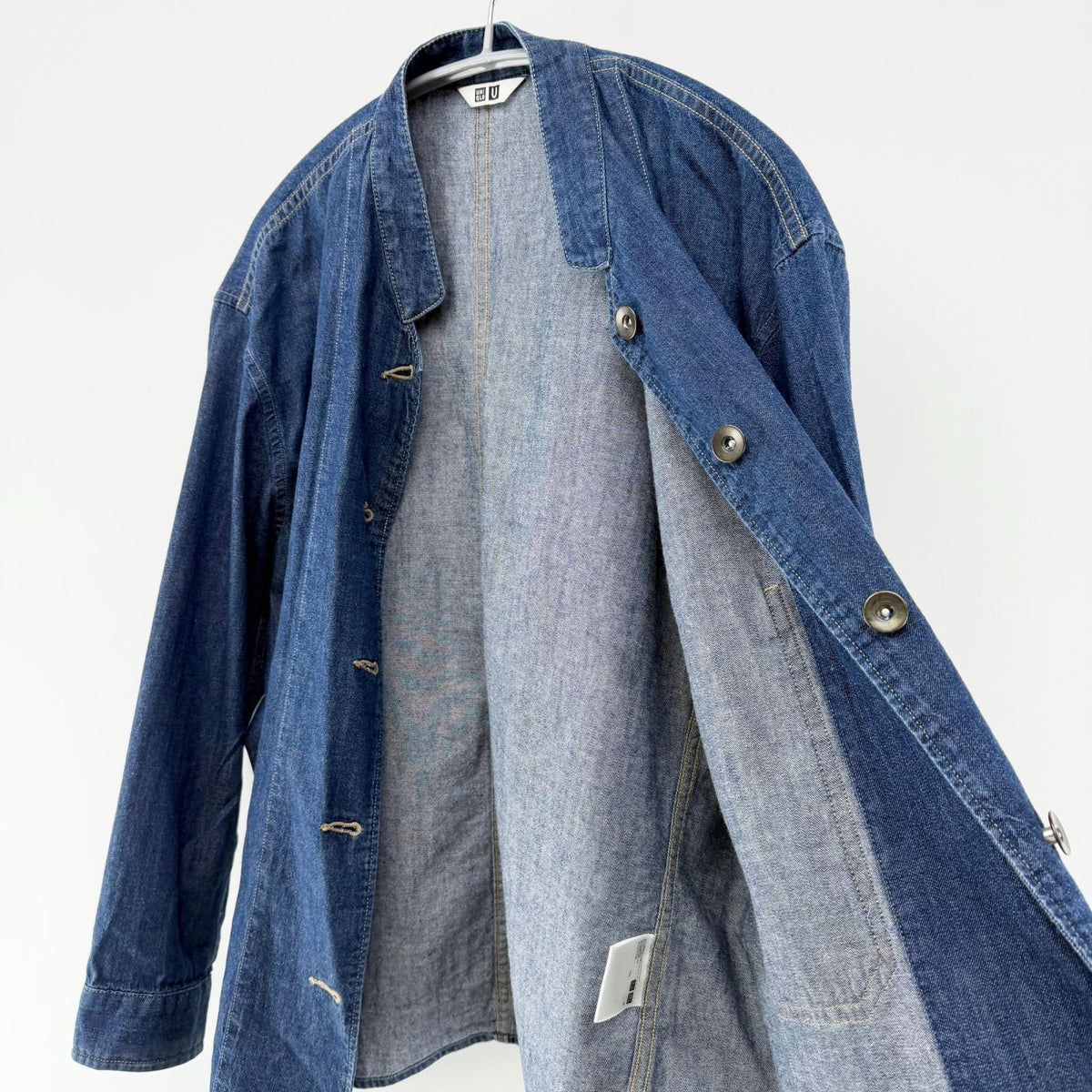 【美品】ユニクロ デニムカバーオール ネイビー XSサイズ【クリーニング発送】