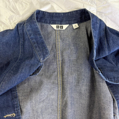 【美品】ユニクロ デニムカバーオール ネイビー XSサイズ【クリーニング発送】