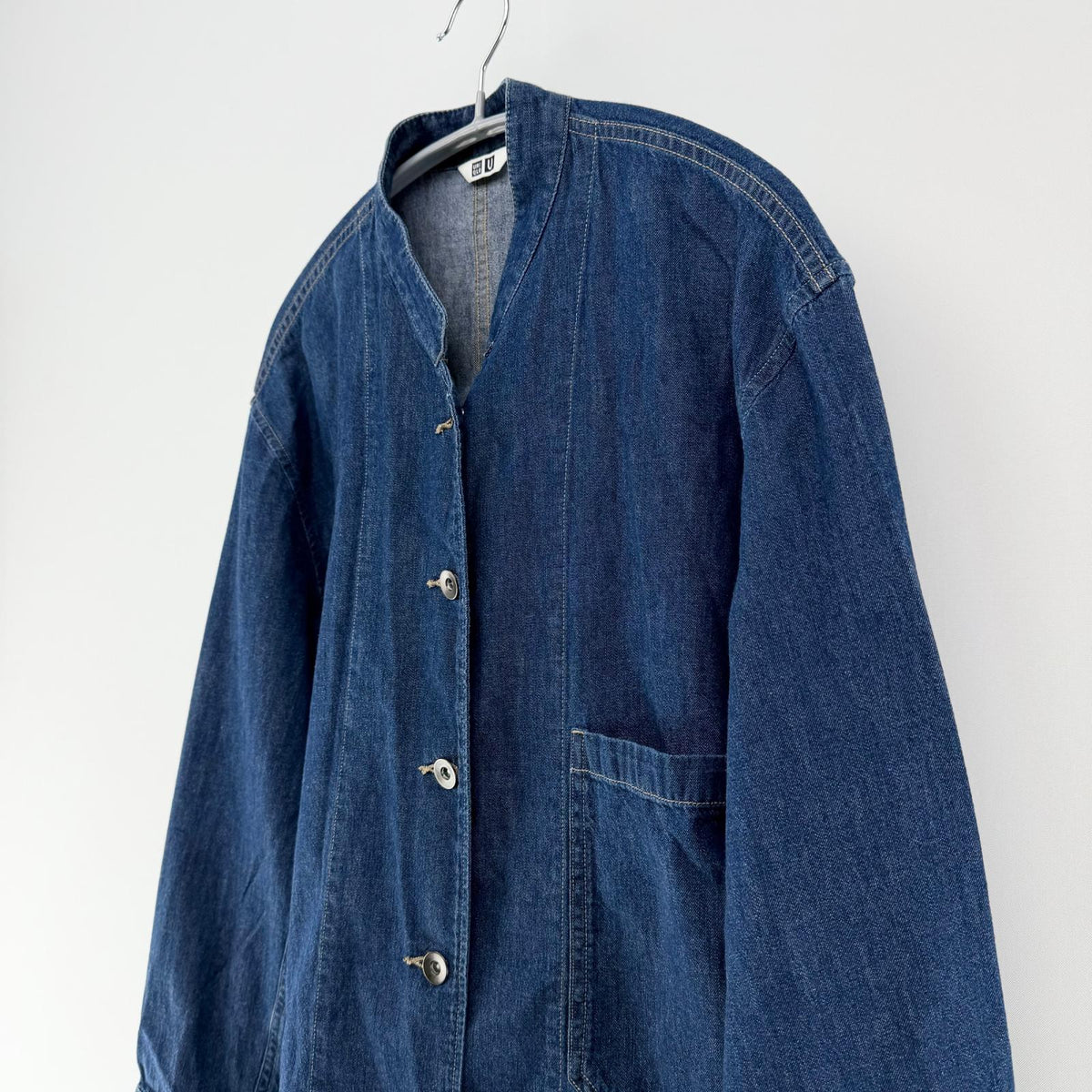 【美品】ユニクロ デニムカバーオール ネイビー XSサイズ【クリーニング発送】