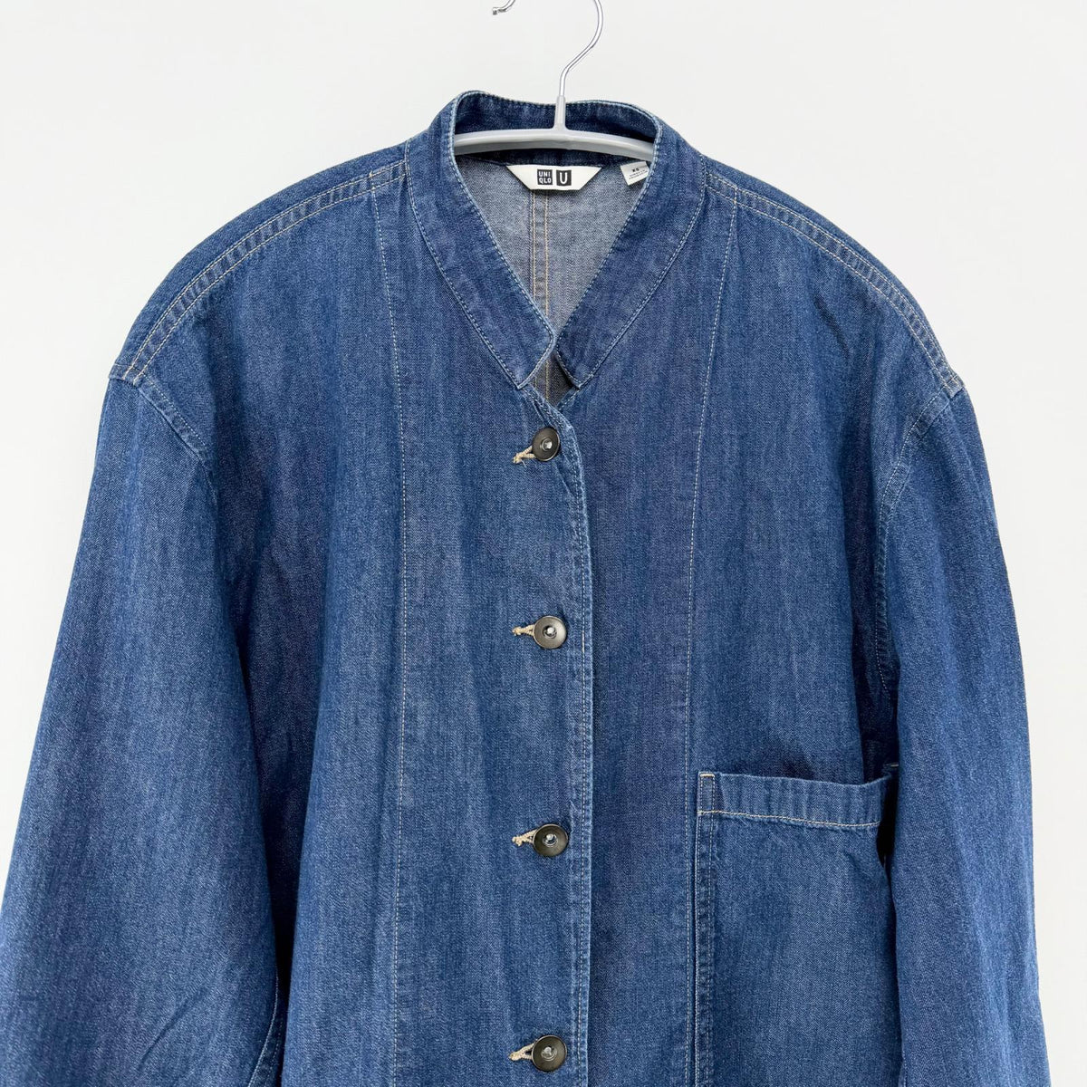 【美品】ユニクロ デニムカバーオール ネイビー XSサイズ【クリーニング発送】