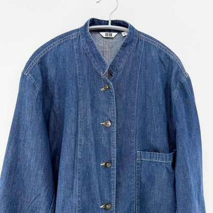 【美品】ユニクロ デニムカバーオール ネイビー XSサイズ【クリーニング発送】