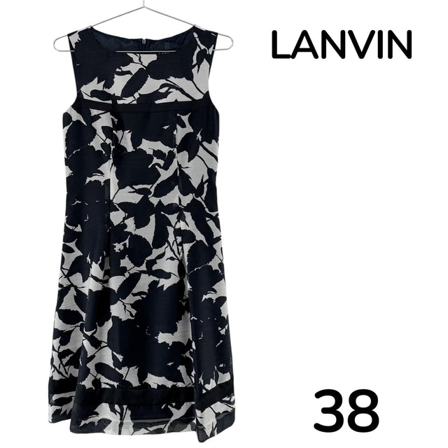 【美品】LANVIN ワンピース ブラック 38サイズ【クリーニング発送】