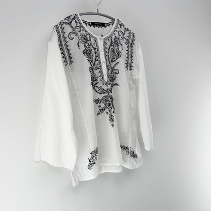 【美品】ROSE BUD ブラウス ホワイト Fサイズ【クリーニング発送】