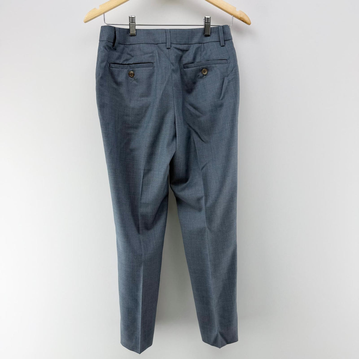 【美品】WHITE スーツスカートパンツセット ブルー 38サイズ【クリーニング発送】