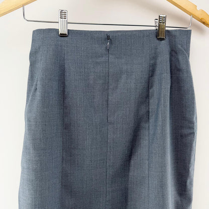 【美品】WHITE スーツスカートパンツセット ブルー 38サイズ【クリーニング発送】