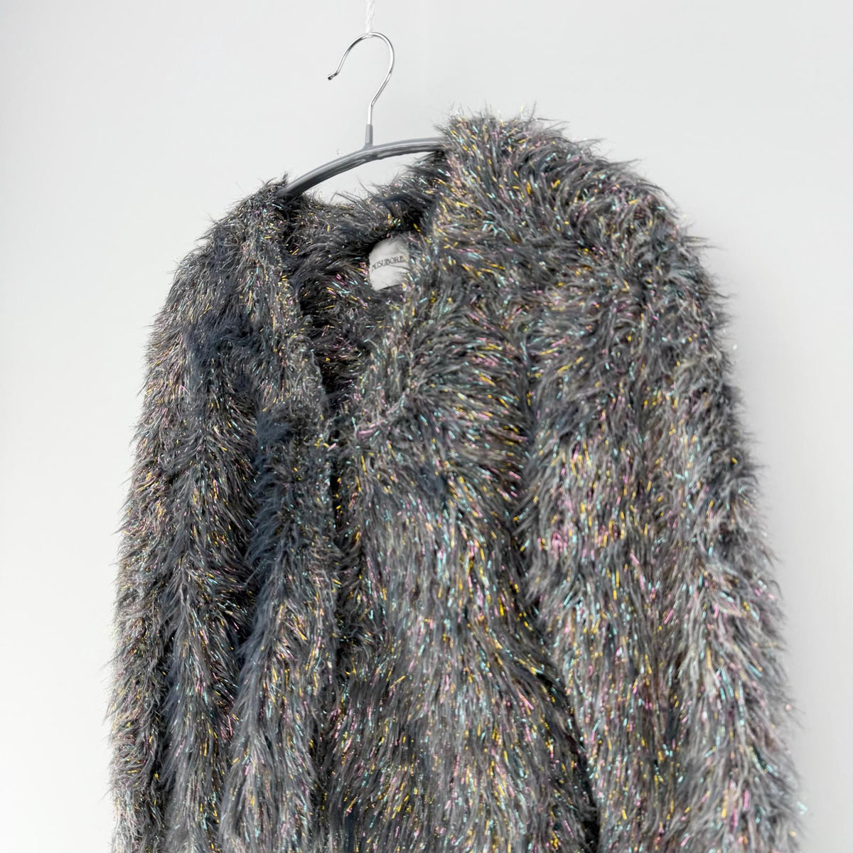 【美品】MUSUBORE カーディガン グレイ Fサイズ【クリーニング発送】
