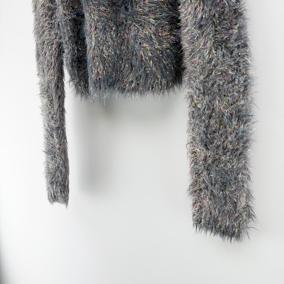 【美品】MUSUBORE カーディガン グレイ Fサイズ【クリーニング発送】