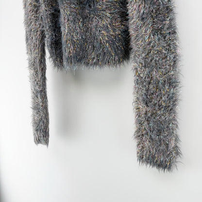 【美品】MUSUBORE カーディガン グレイ Fサイズ【クリーニング発送】