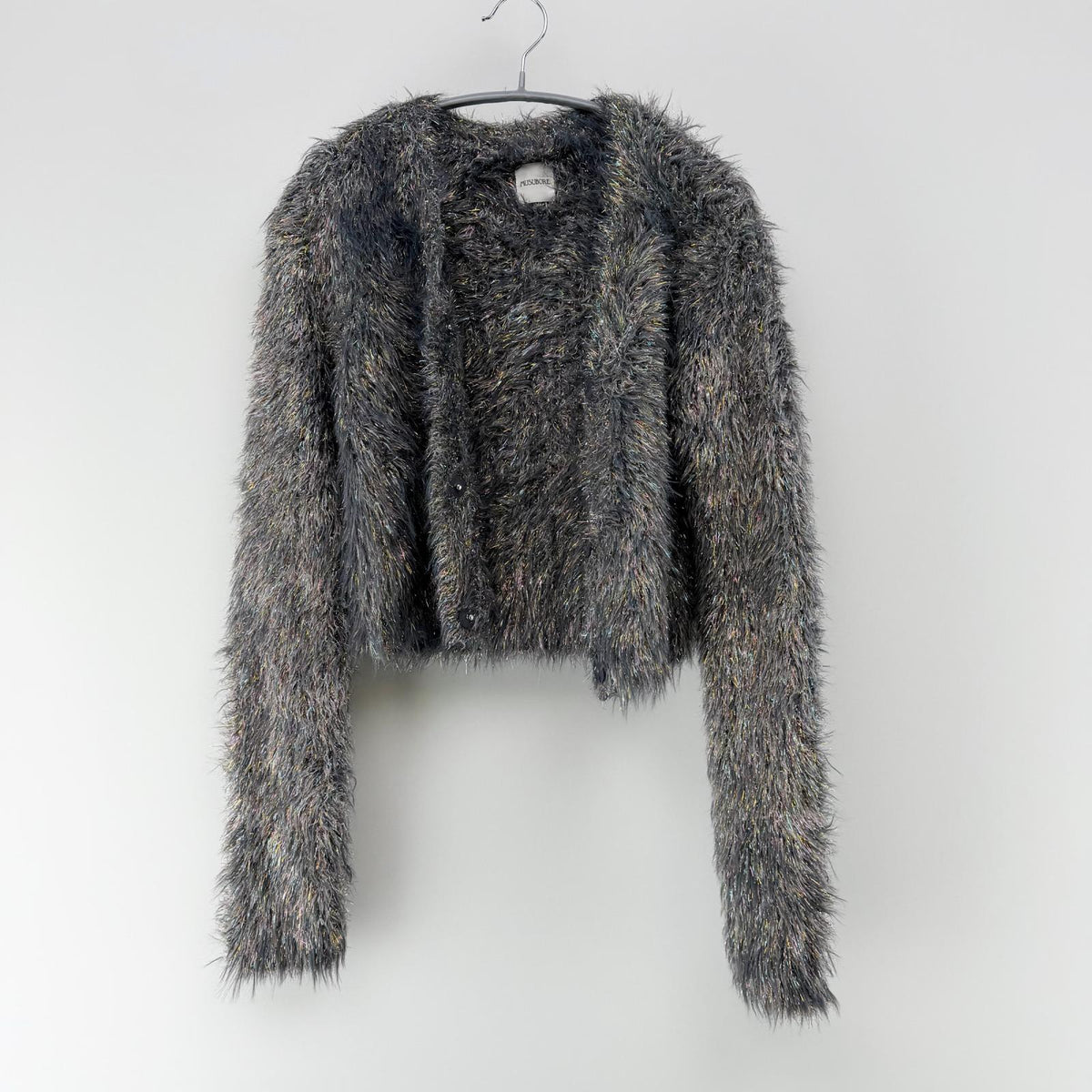 【美品】MUSUBORE カーディガン グレイ Fサイズ【クリーニング発送】