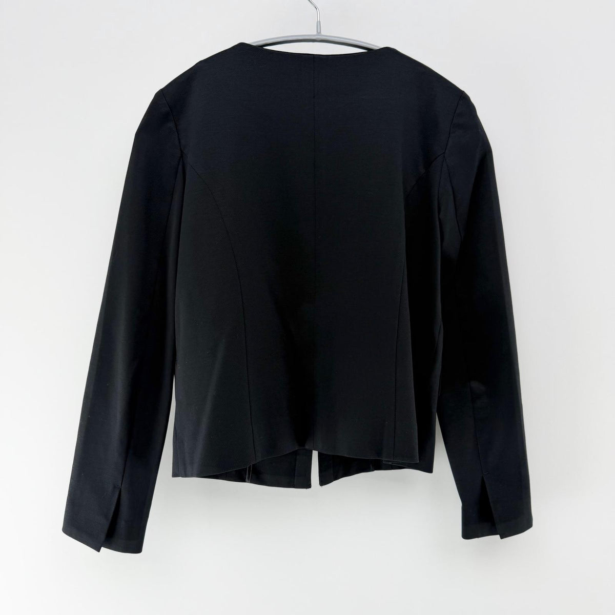【美品】a day in the life ノーカラージャケット ブラック 36サイズ【クリーニング発送】