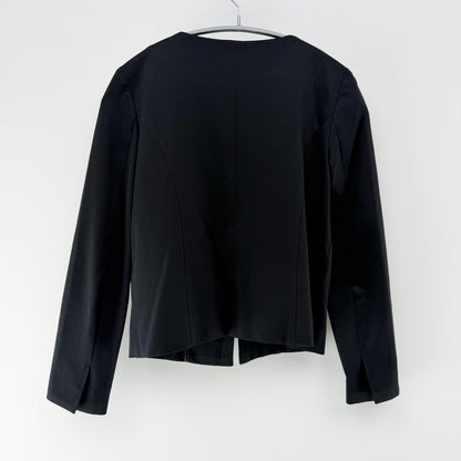 【美品】a day in the life ノーカラージャケット ブラック 36サイズ【クリーニング発送】
