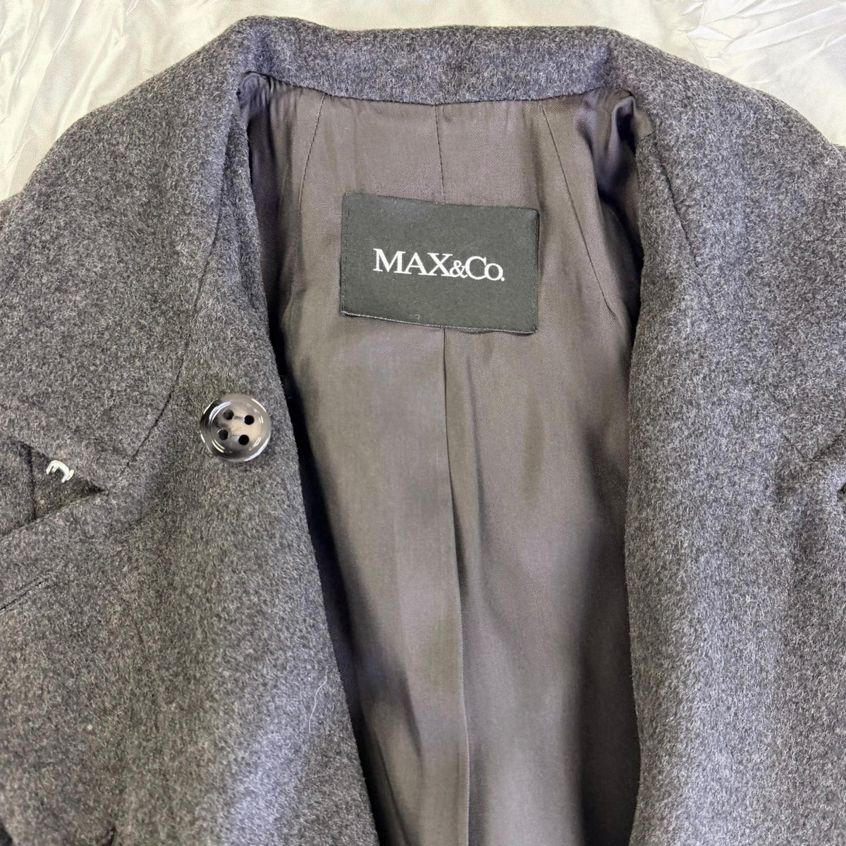 【美品】MAX&Co. チェスターコート グレイ 38サイズ【クリーニング発送】