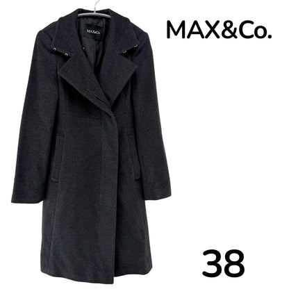 【美品】MAX&Co. チェスターコート グレイ 38サイズ【クリーニング発送】