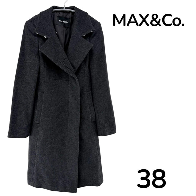 【美品】MAX&Co. チェスターコート グレイ 38サイズ【クリーニング発送】
