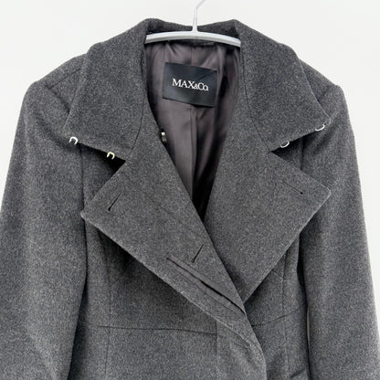 【美品】MAX&Co. チェスターコート グレイ 38サイズ【クリーニング発送】