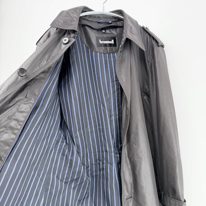 【美品】brummell トレンチコート ブラック Lサイズ【クリーニング発送】