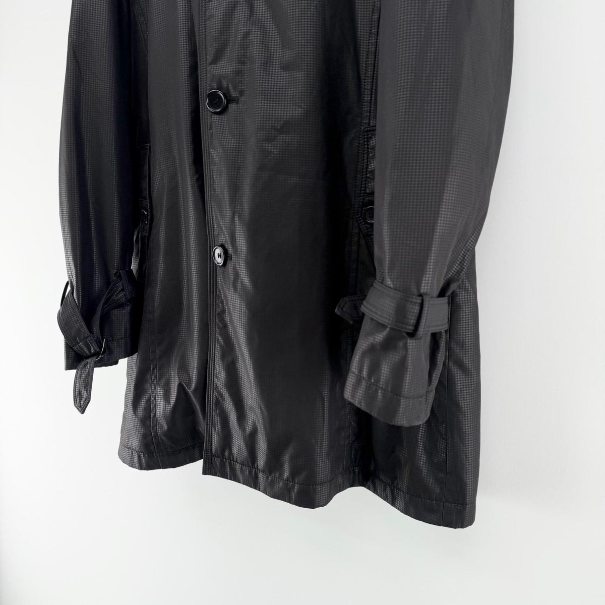 【美品】brummell トレンチコート ブラック Lサイズ【クリーニング発送】