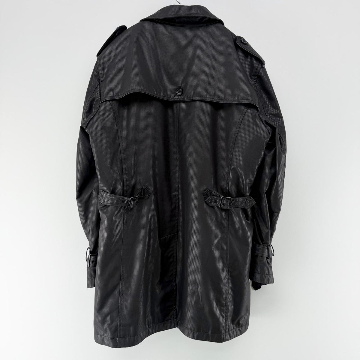 【美品】brummell トレンチコート ブラック Lサイズ【クリーニング発送】