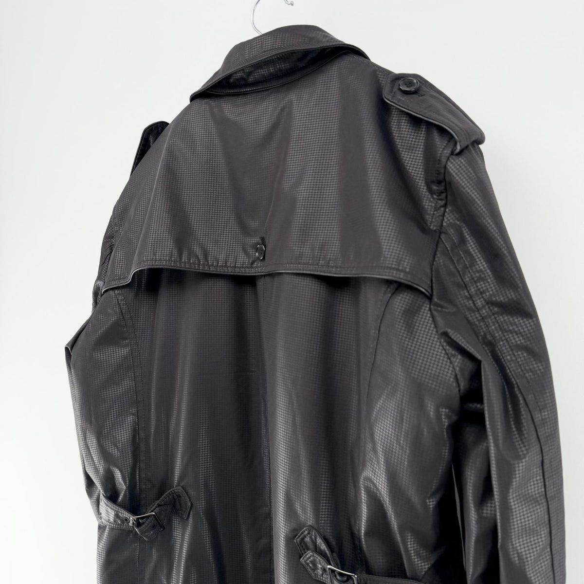 【美品】brummell トレンチコート ブラック Lサイズ【クリーニング発送】