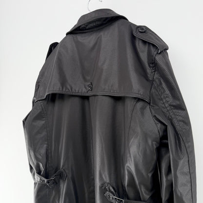 【美品】brummell トレンチコート ブラック Lサイズ【クリーニング発送】