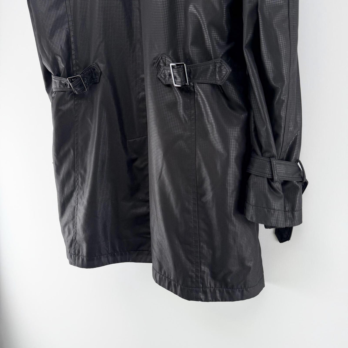 【美品】brummell トレンチコート ブラック Lサイズ【クリーニング発送】