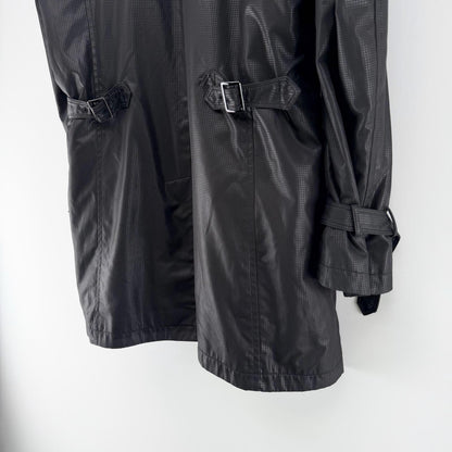 【美品】brummell トレンチコート ブラック Lサイズ【クリーニング発送】